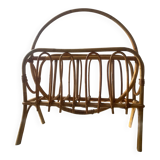 Porte revue vintage en rotin