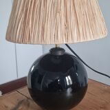 Black glass ball lamp art deco 1930