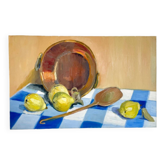 Still life with pears