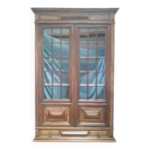 Vitrine bibliothèque H234 noyer XIX°