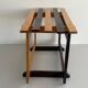 Mid-century Italian solid wood two-tone bench, 1950s, Italy