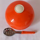 Vintage 70s orange ice bucket