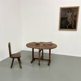 Antique winegrower's table in solid walnut