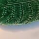 Green earthenware leaf dish – Sarreguemines France, circa 1955