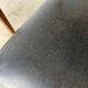 Set of 6 Scandinavian design chairs in solid teak and black Skai.
