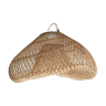 Small rattan lampshade in the shape of a braided hat