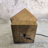 Vintage table lamp in solid oak