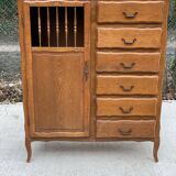 Armoire Louis XV avec tringle et 6 tiroirs
