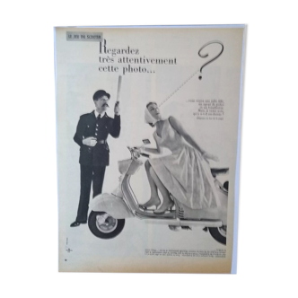 Publicité papier scooter Lambretta issue d'une revue d'époque