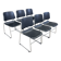 Set of 6 Matrix chairs by Tolleson for Krueger, 70s USA