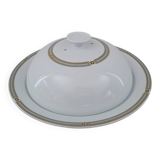 Pillivuyt Porcelain Butter Dish with Geometric Design