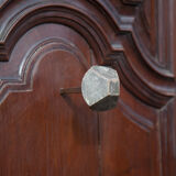 Large wooden coat rack 2 doors antique