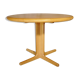 Expandable round table in Scandinavian blond teak Laurits M Larsen