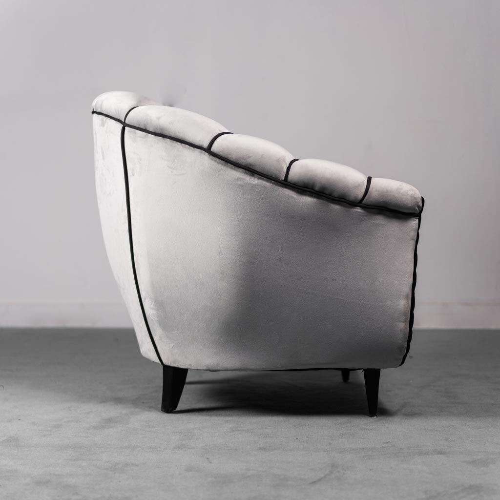 Fauteuil en velours gris 50