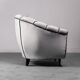 Fauteuil en velours gris 50