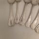 Set of 10 old silver spoons