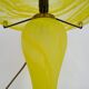 Yellow glass paste mushroom lamp in Art Nouveau style