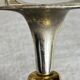 Pair of silver and gold metal candlesticks