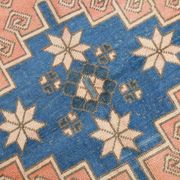 6x10 Salmon & Blue Comtemporary Vintage Rug, 194x297Cm
