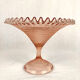 Coupe en cristal moulé de couleur rose