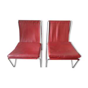 Fauteuils simili rouge Bachelor