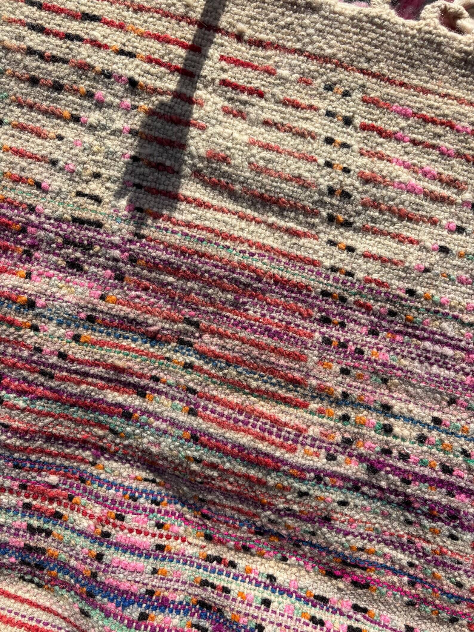 Moroccan Berber carpet Boujad pink made to measure – Colourful handcrafted carpet in l