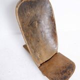 Senoufo African Folding Chair Fish Pattern on the Back Ivory Coast.