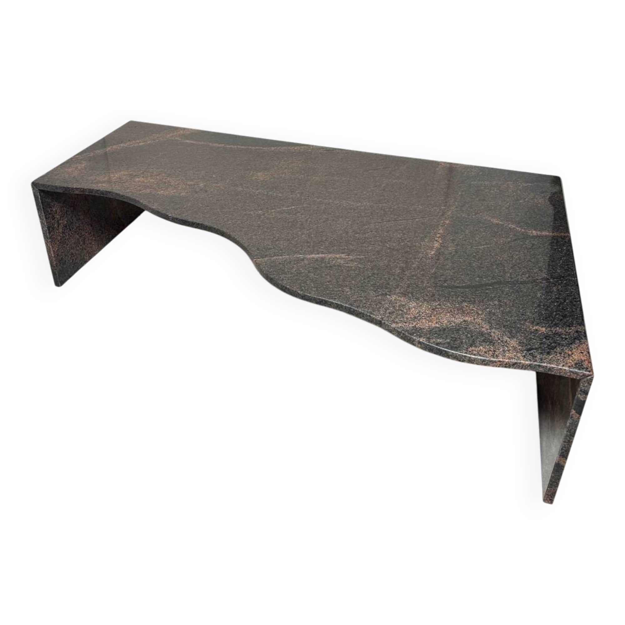 Freeform granite coffee table 1970