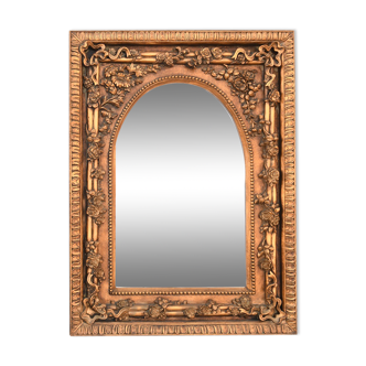 Rectangular mirror in gilded resin  101x138cm