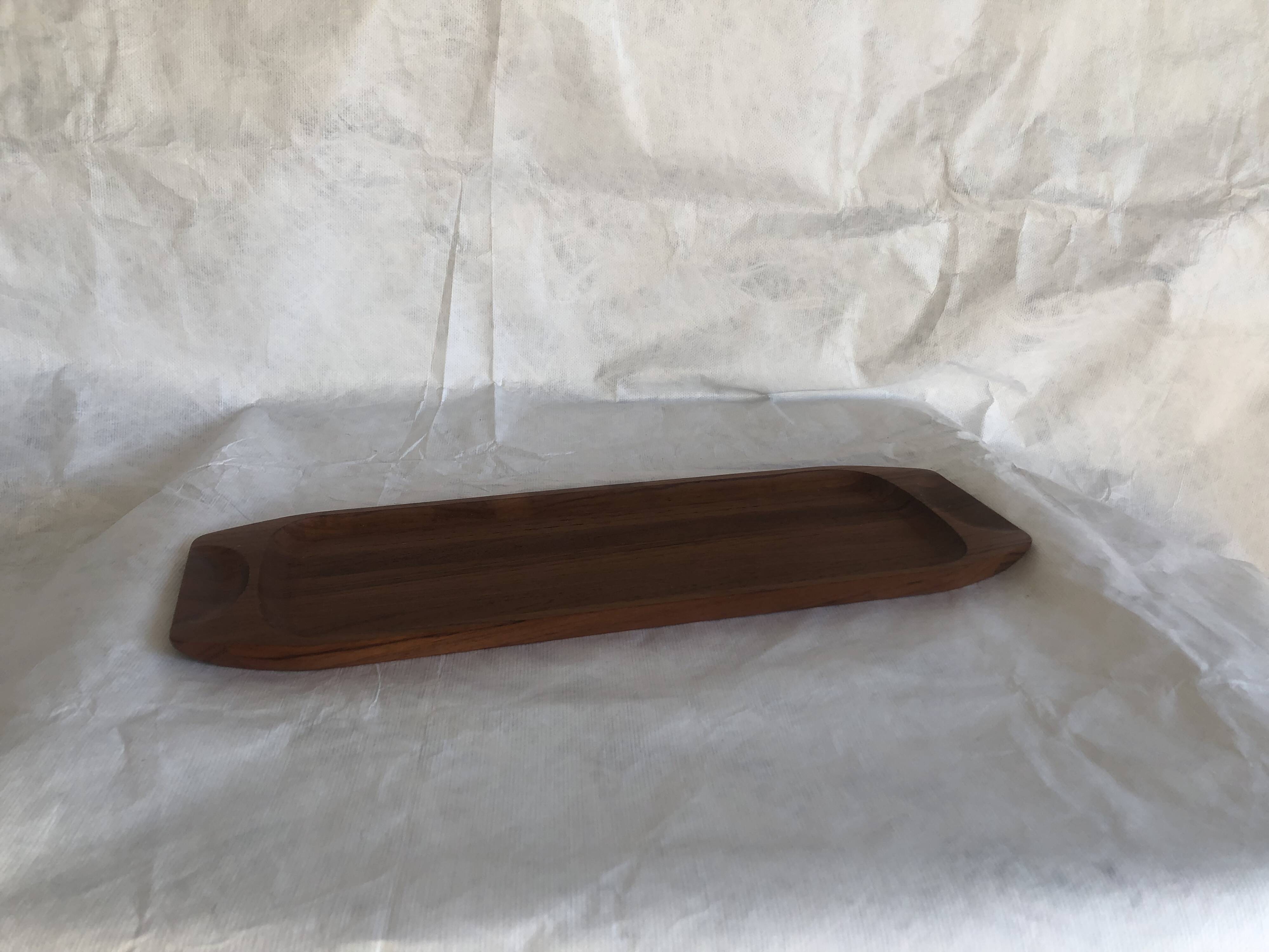 plateau en teck vintage , design scandinave