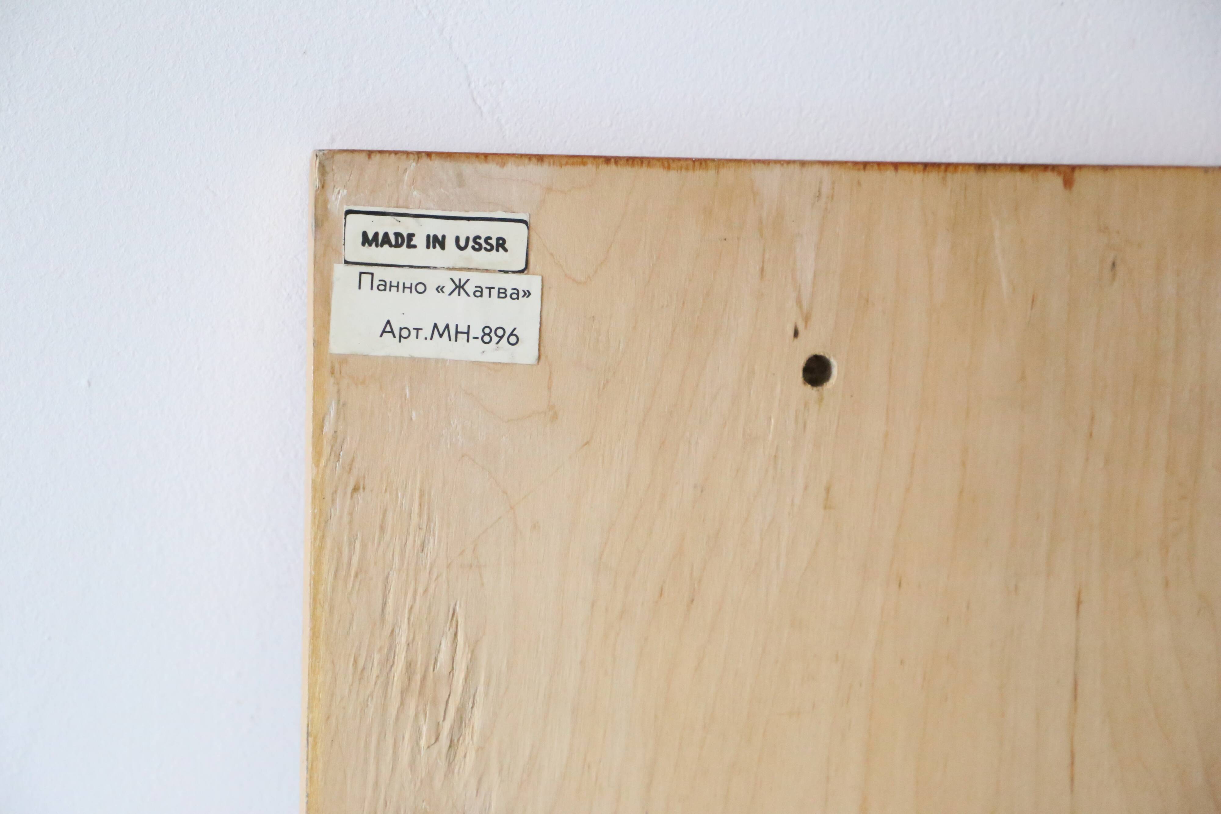 Adorable wall board, on wood, USSR, vintage