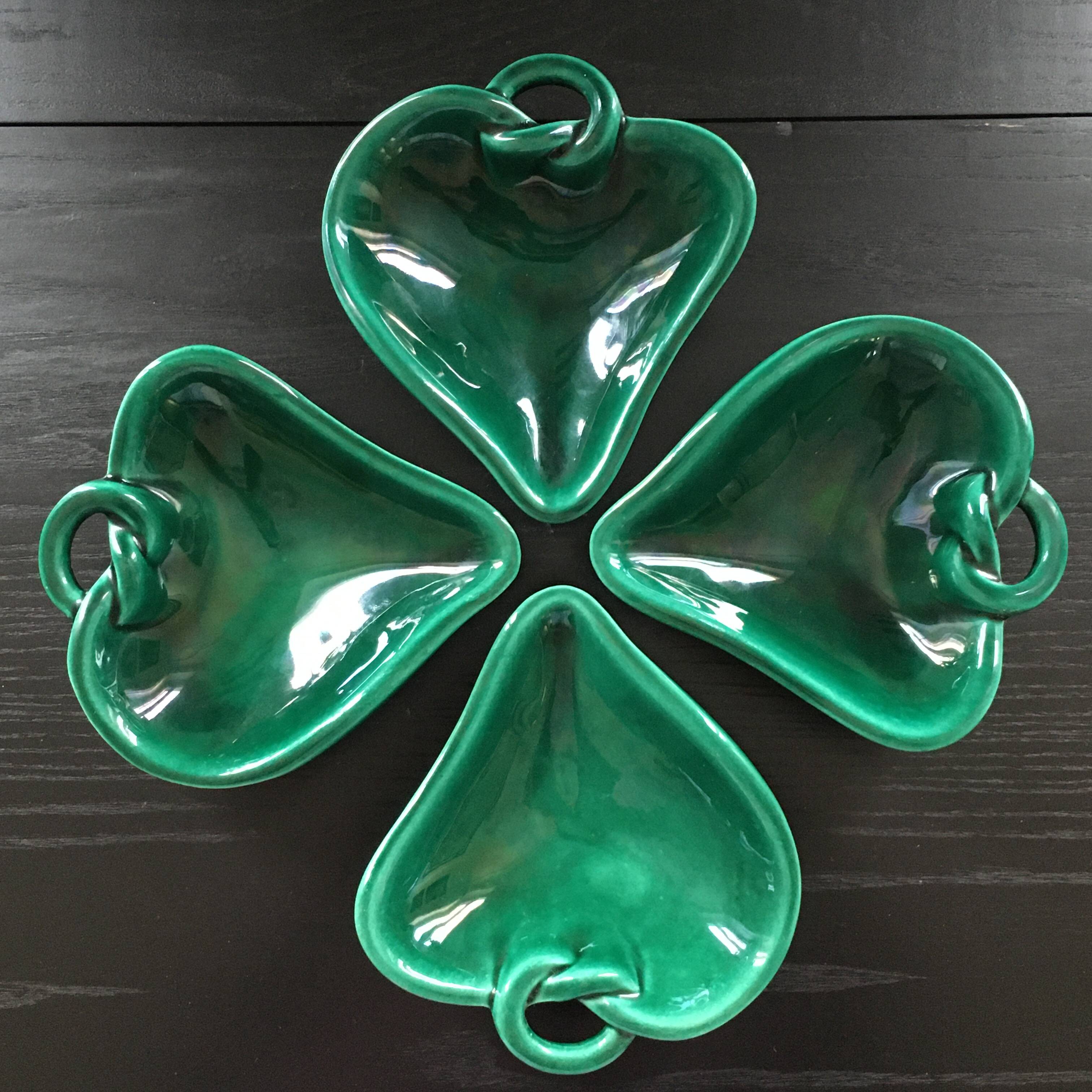 Set of 4 green cups