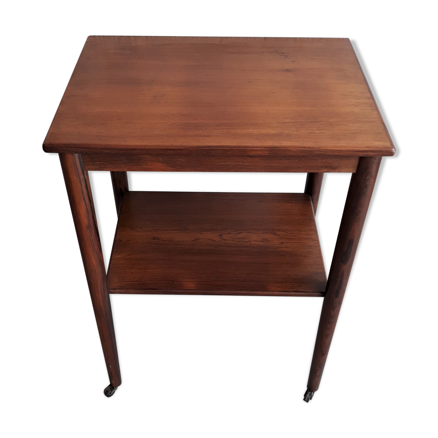 Guéridon porte plante table d'appoint en teck 1960