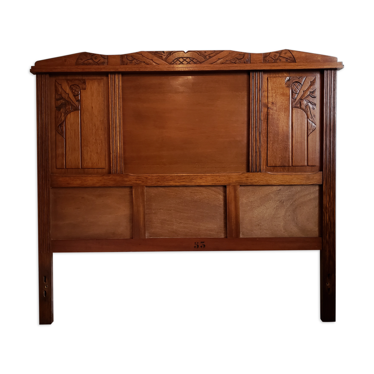 Vintage 50s oak headboard