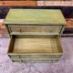 Small green caned chest of drawers - 1980s