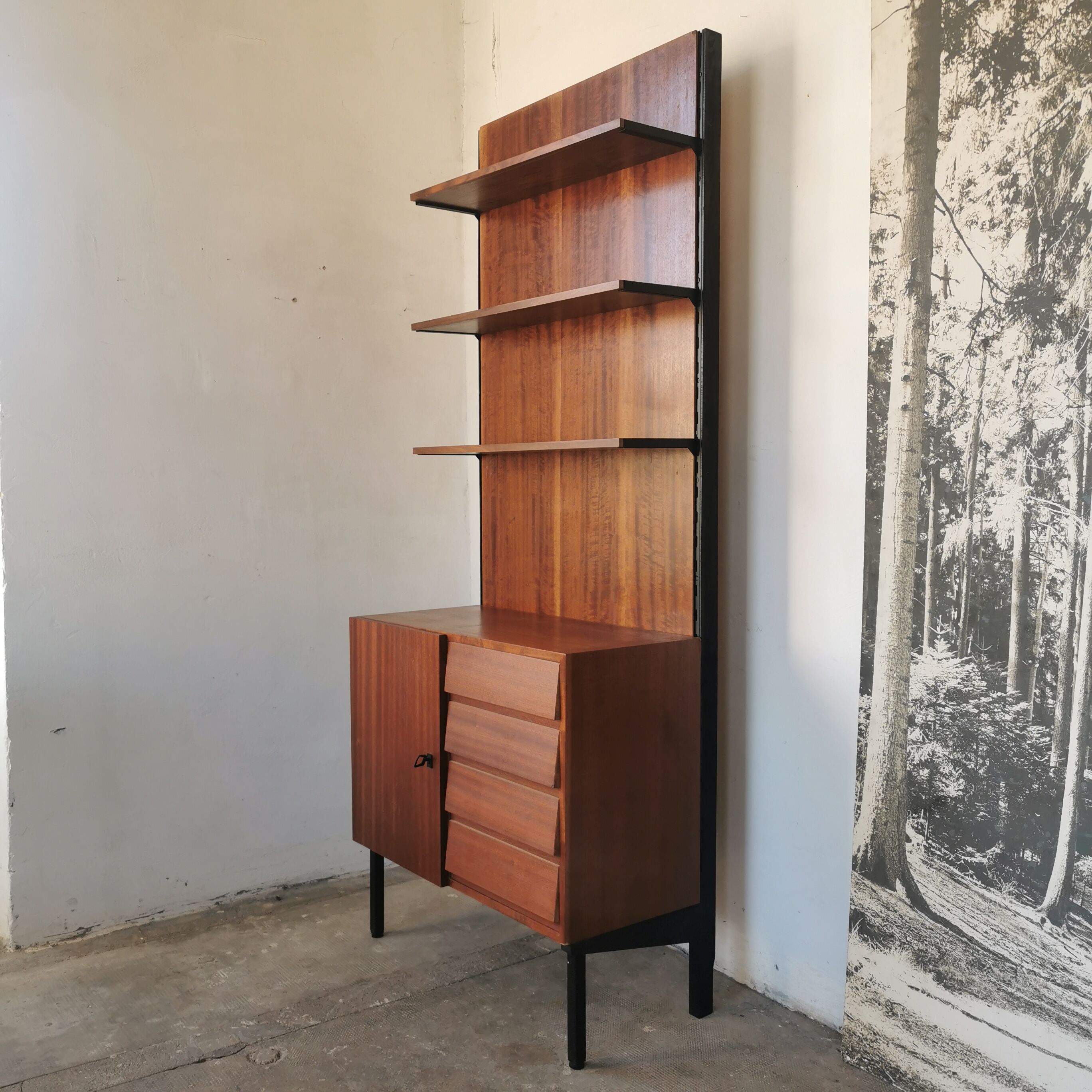Shelf, bookcase, Scandinavian style from the 60s