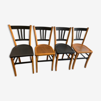 Series of 4 bistro chairs "Luterma" vintage 1960s