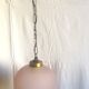 Hanging bell and pink glass garland