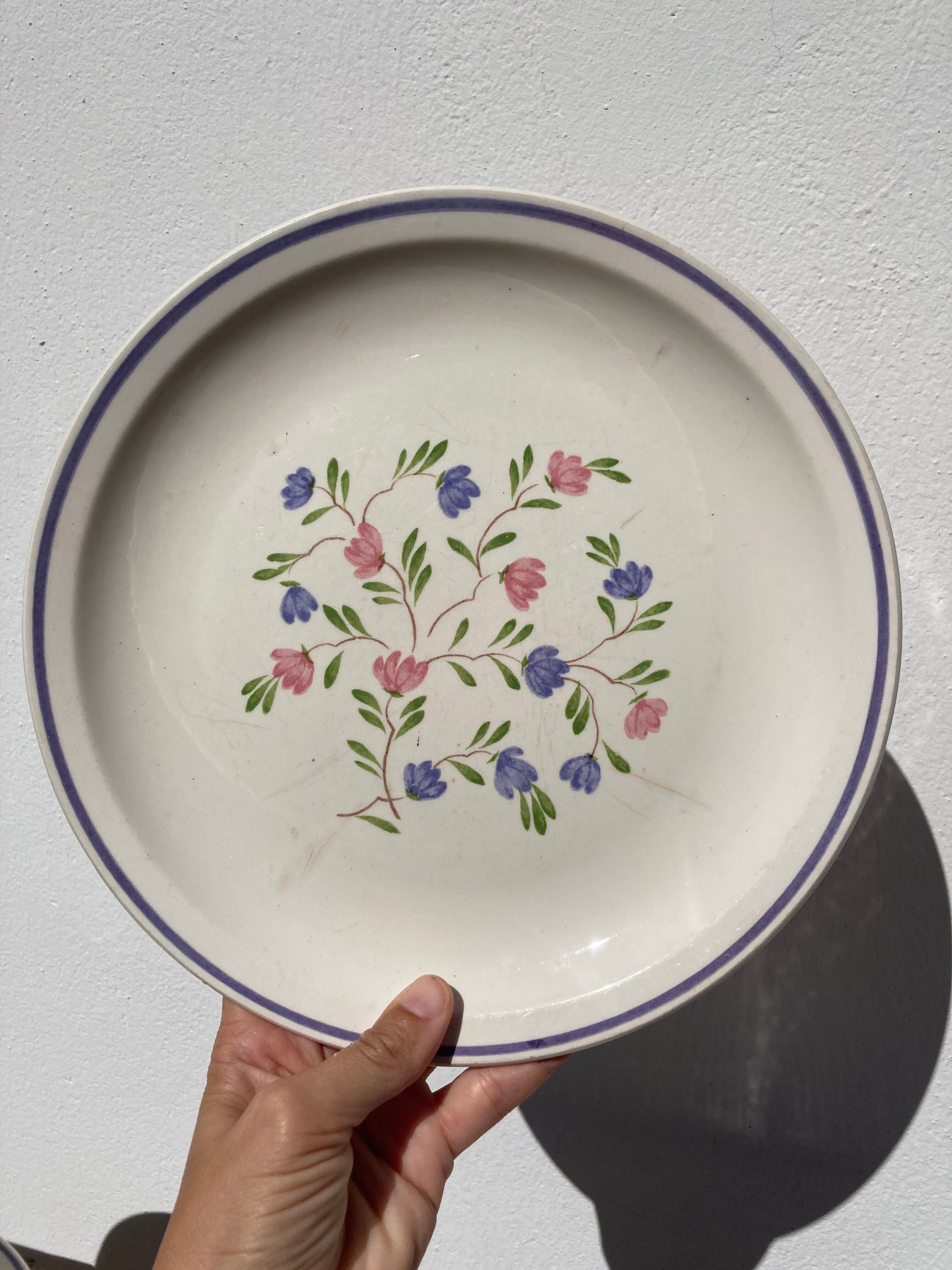 Plate service 6 people Moulin des loup décor grand feu