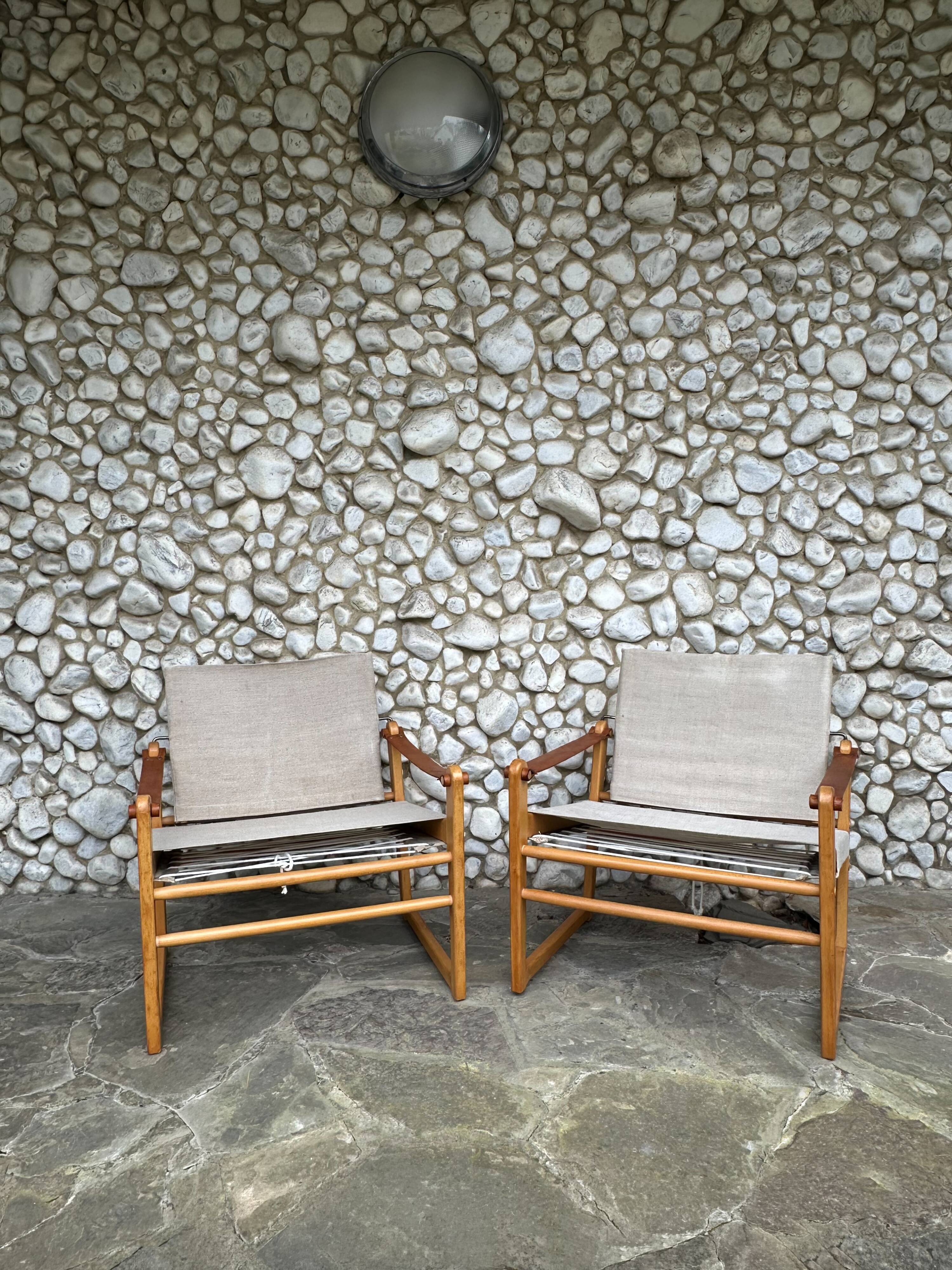 Pair of Safari Cikada armchairs by Bengt Ruda for IKEA, Sweden, 1970.