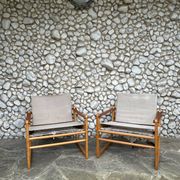 Pair of Safari Cikada armchairs by Bengt Ruda for IKEA, Sweden, 1970.
