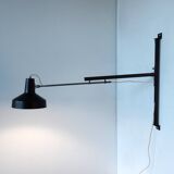 Black metal multi-adjustable wall lamp for Hiemstra Evolux, 1960's