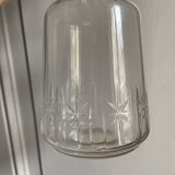 Set of two crystal carafes with star pattern