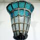 Blue glass pendant light
