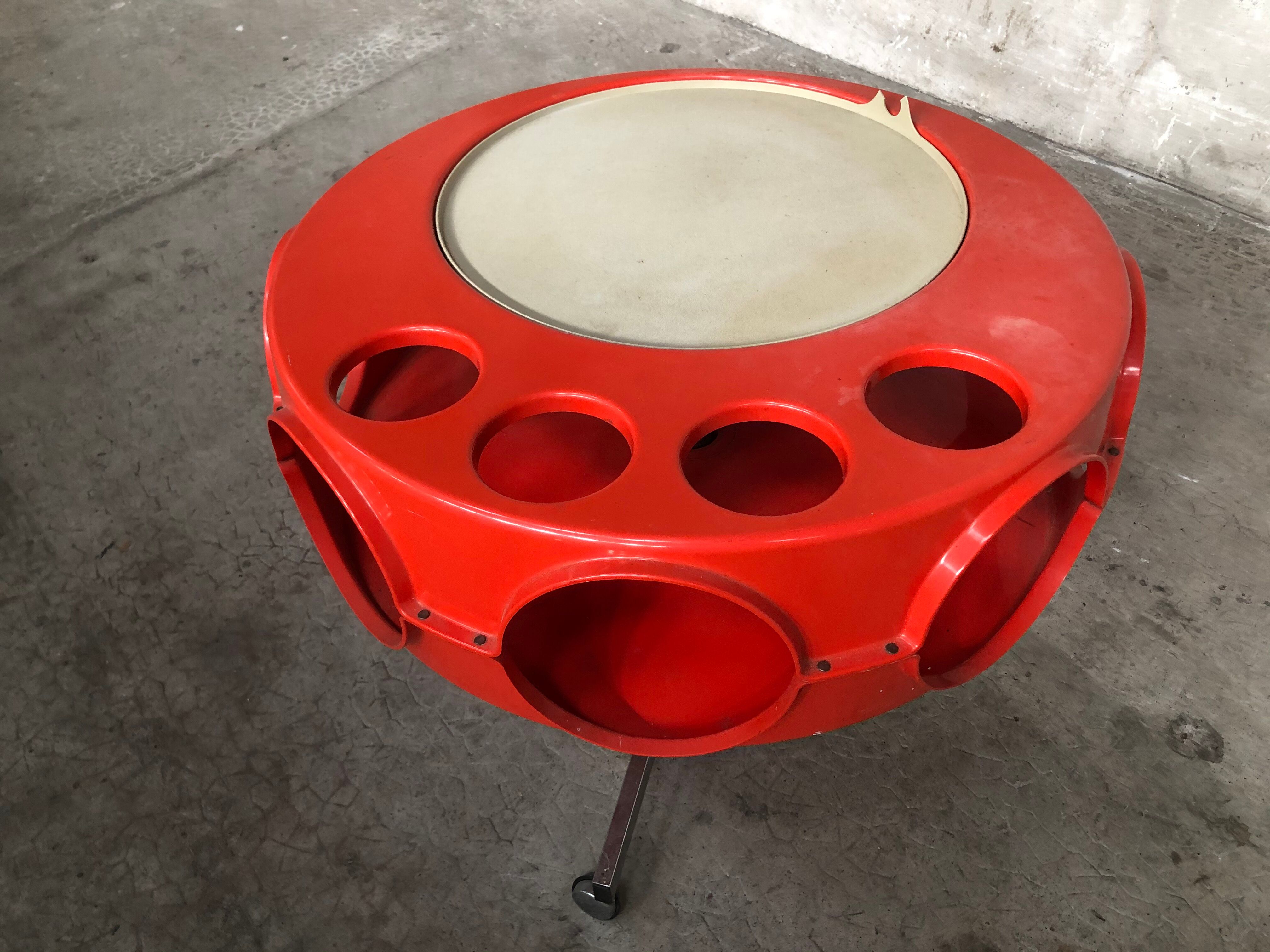 Orange rotobar coffee table design 60/70