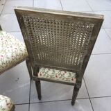 3 Louis XVI style chairs with canned backrest