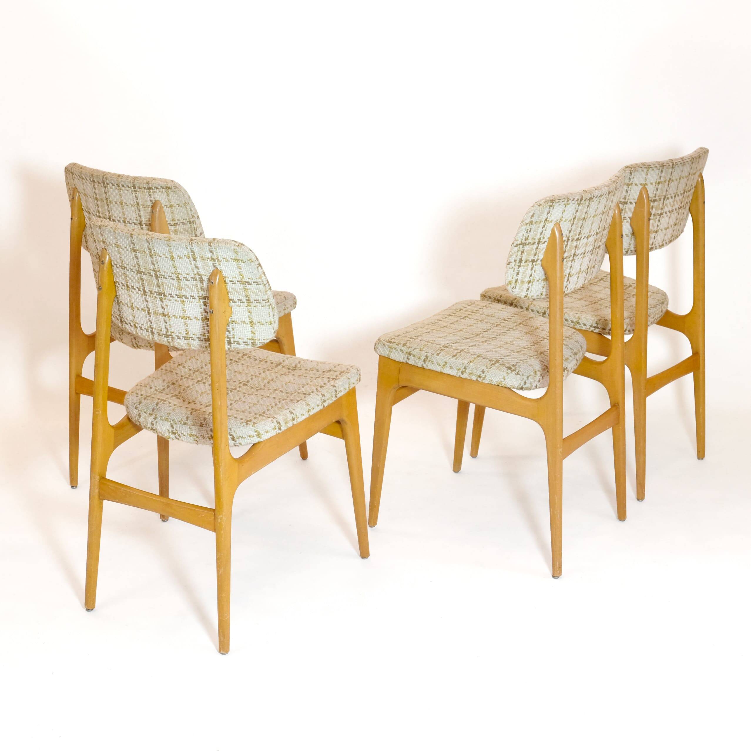 Manufrance, set of 4 chairs from the 60s.