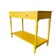 Table d'appoint/console vintage en bois jaune soleil