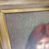 Oil painting portrait of a gypsy woman