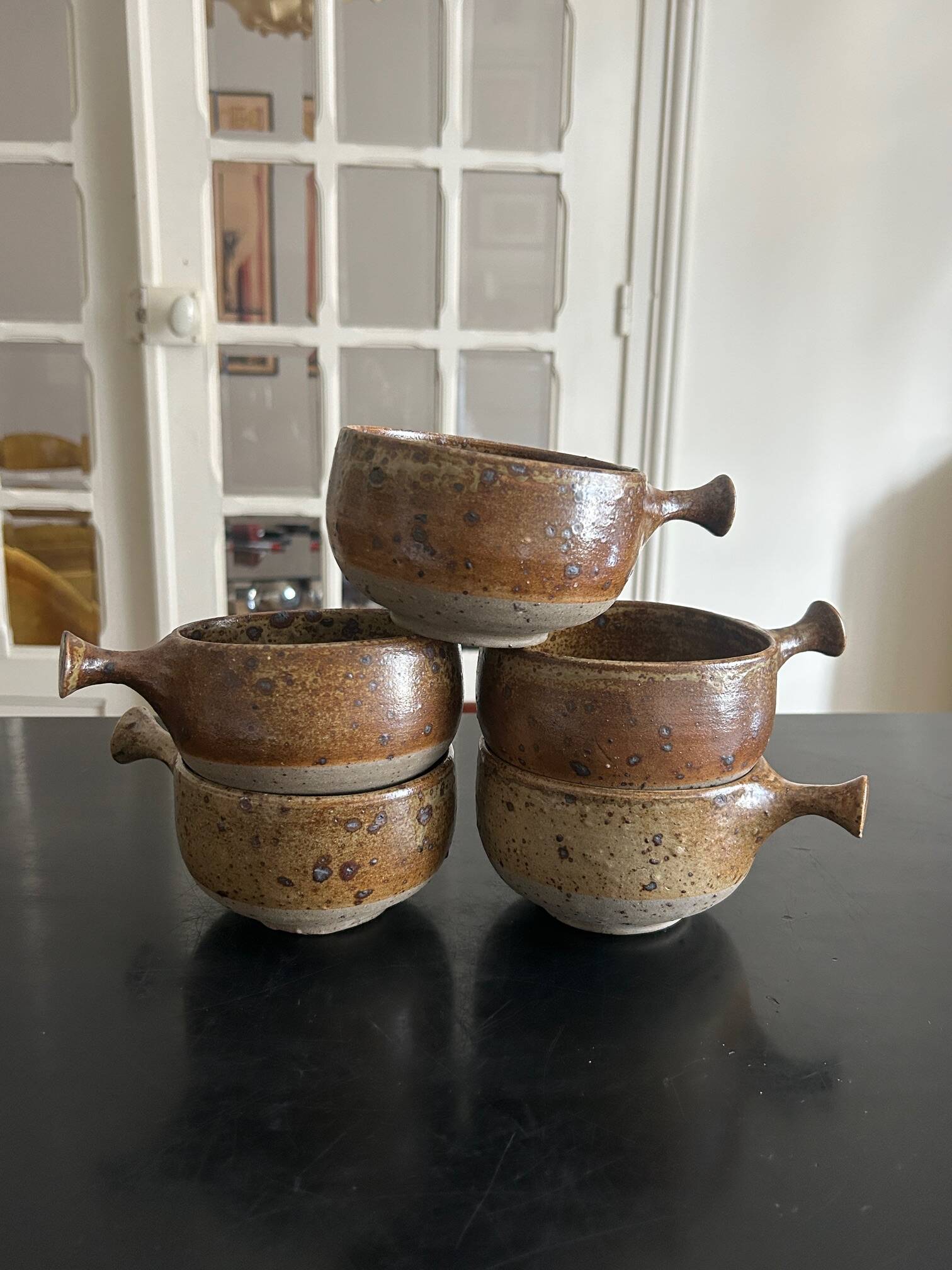 5 stoneware bowls by Charles Gaudry